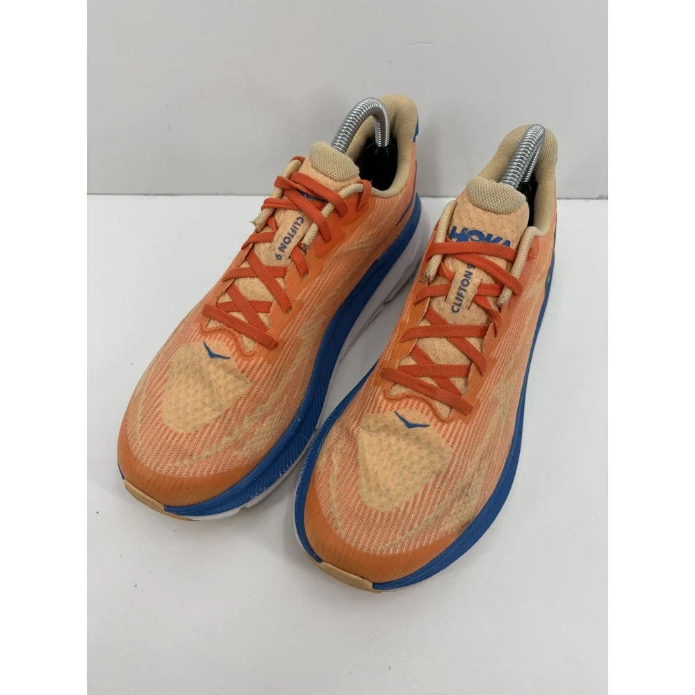 Hoka One One Youth Clifton 9 Running Comfort Orange Shoes 1131170 VOIM, 7 MD